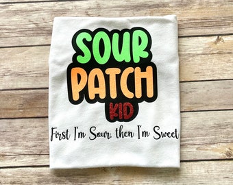 Custom Sour Patch Kid Tee — Glitter Vinyl