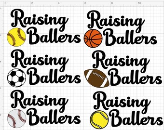 Raising Ballers -- Sports Vinyl Decal -- Multiple Sizes -- Multiple Sports Available