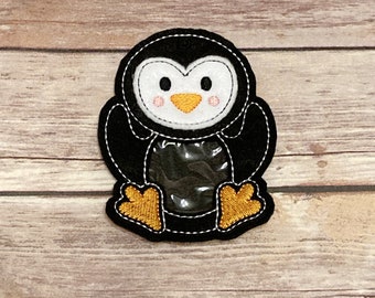 READY-TO-SHIP --Felt Penguin Treat Bags -- Winter or Christmas Party Favors