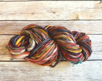 Handspun Yarn -- SW Merino -- Thick and Thin -- TnT -- About 58 yards -- 2.5 oz