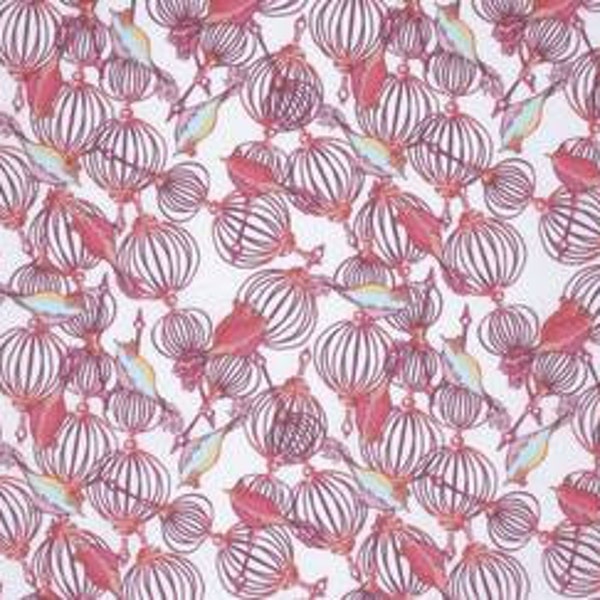 Tina Givens Feather Flock 'Birdcage' in Lilac Cotton Fabric