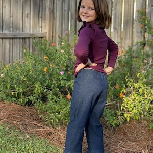 Girls Ruffle Pants Denim Boutique Ruffle Pants