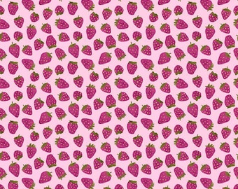 Cotton Fabric &#39;Lazy Sunday&#39; Snack Attack in Berry Dear Stella Designs by Pammie Jane