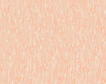 Peach Birch Bark Fabric: Hello, Bear Collection by Bonnie Christine