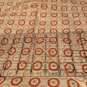 Orange Buttons Fabric Orange Cotton 18 inches Last Piece