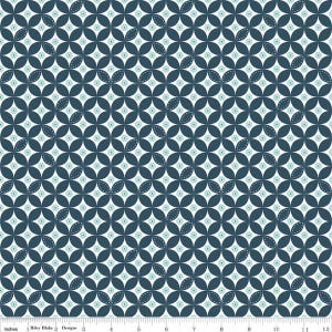 Fabric Cotton Riley Blake &#39;Berry Market&#39; Daisies in Stargazer by Beverly McCullough