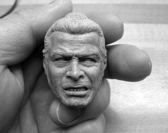 Toshiro Mifune 1/6 Scale Action Figure Head - Unpainted