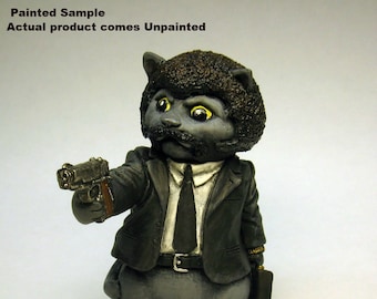 Meowles Winnfield Cat Sculpture - Pulp Fiction Inspired (Unpainted Resin Kit)