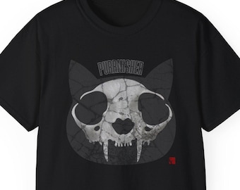 Purrnisher Cat Skull T-Shirt: Animal Rights Tee
