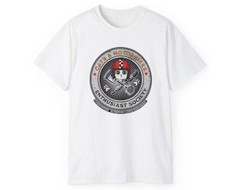 Cats & Motorbikes Enthusiast Society T shirt