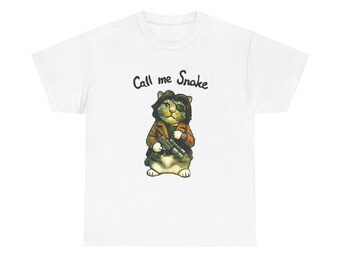 Snake Purrsken Cat illustration T-Shirt | Escape from New York inspired