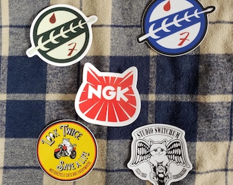 Studio Switchum, NGK, 2 Boba Fett sigil  and Look twice Save a Life cat stickers