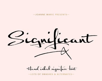Script font - Signature Font - Calligraphy font - elegant typeface Wedding font - photography logo
