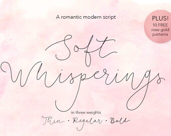 Soft Whisperings Wedding font Script Font family
