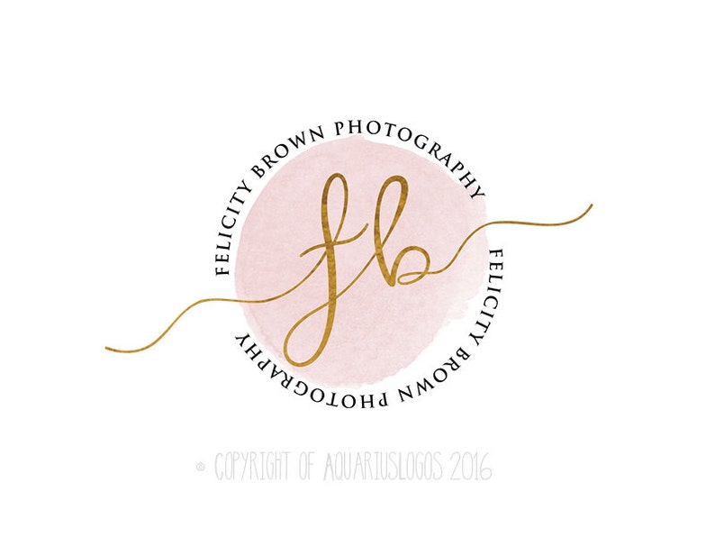 Photography logo design - watercolor logo - DIY psd Photoshop te Photography logo design - watercolor logo - DIY psd Photoshop te