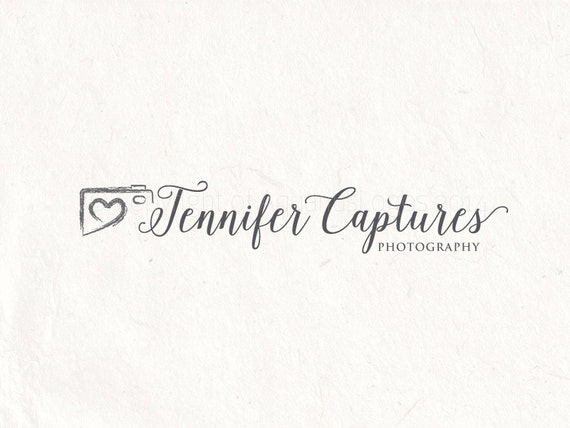 Photography Logo Logo Design Using A Camera Heart Logo Etsy