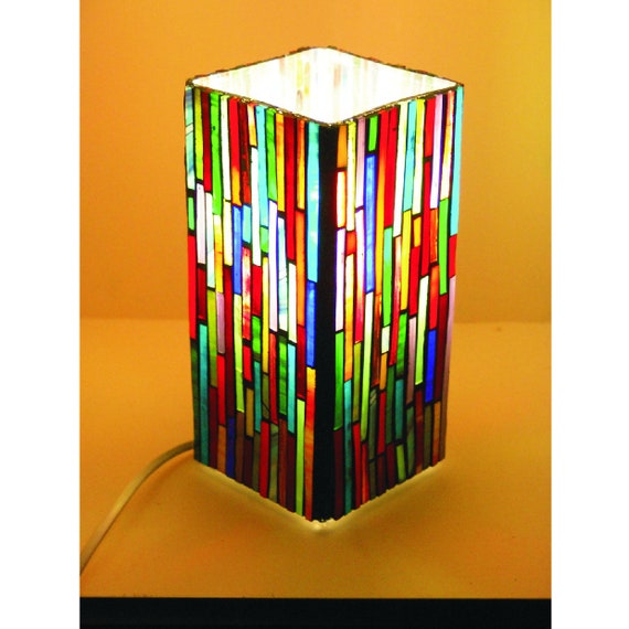 Handmade Colorful Mosaic Table Lamp Etsy