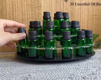 Essential Oil Display Rack for 30 Bottles - Holds 5-15ml Oils - 3 Tier