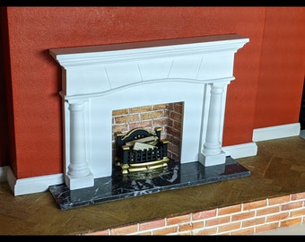 1/12th Fireplace mantel surround, hearth, firebox
