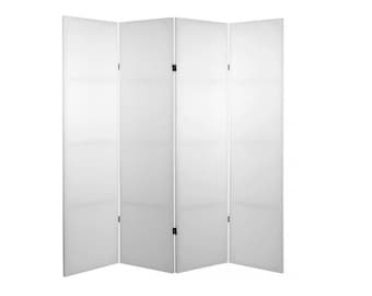 6ft Tall Portable Folding Blank Canvas Screen Room Divider in 4 Panels, (DIY)