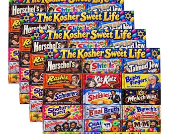 Funny Jewish Candy Placemat Set of 4, Kosher Sweet Life, Judaica Kitchen Decor, Jewish Humor Gift