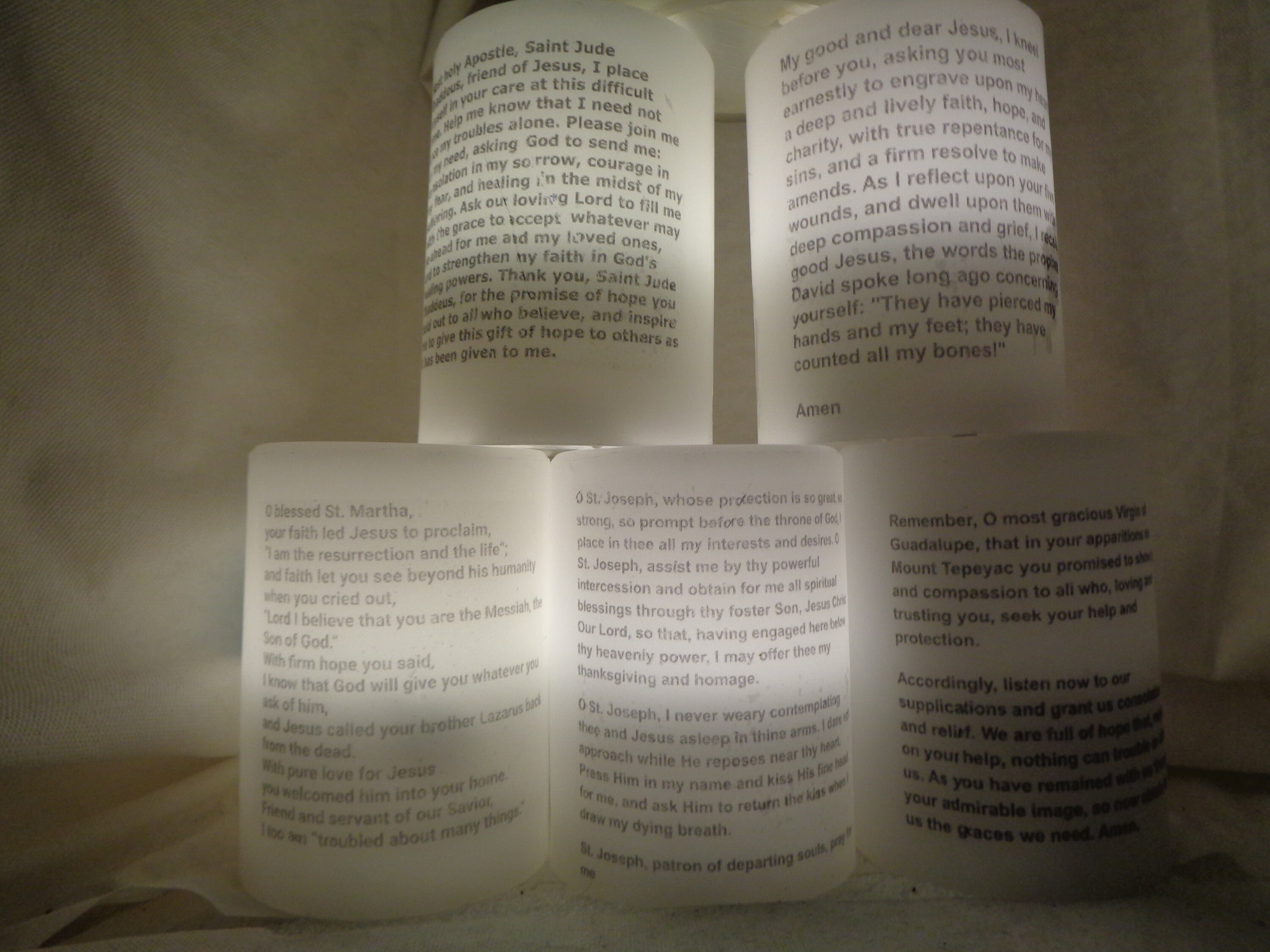 Catholic Votive Candles Saints Prayer LED Flameless Electric Candle St ...