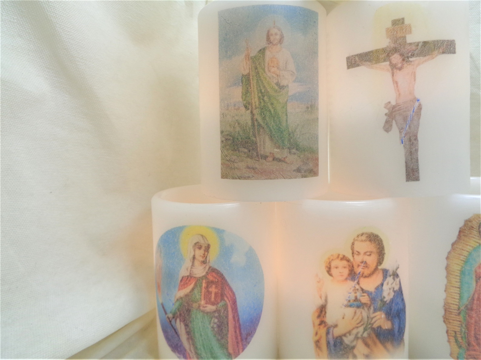 Catholic Votive Candles Saints Prayer LED Flameless Electric Etsy