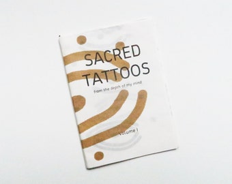 Minimalist SACRED TATTOOS riso poster zine