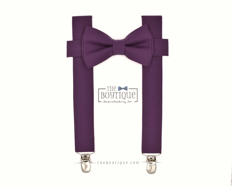 Plum Bow Tie and Suspenders Plum Suspenders Groomsman Etsy