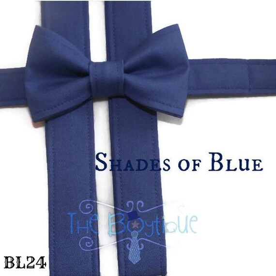 Cobalt Blue Bow Tie and Suspenders Riviera Suspenders Bow Etsy