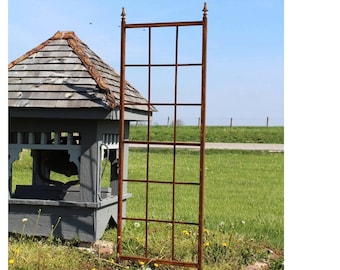 Mission Style Garden Trellis, Metal Art, Climbing Vine Support (72x24)