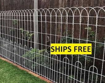 100' x 36" Galvanized Loop Woven Wire Old Fashioned Yard Fence - Ornamental Functional Perimeter Metal Wire Fencing - Cottage Cemetery Roll