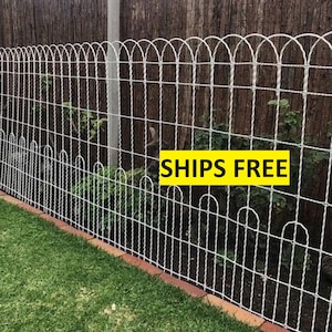 25' x 4't Galvanized Double Loop Woven Wire Vintage Cottage Yard Fence, Home Garden Cemetery Enclosure, Metal Historical Pet Rabbit Fencing