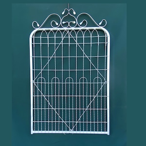 4t x 3&#39;w Galvanized Double Loop Woven Wire Old Fashioned Yard Gate - Garden Cemetery Fence - Ornamental Victorian Entry - Historical