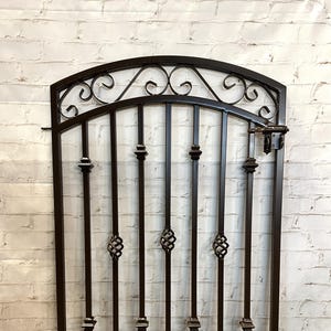 Handmade Wrought Donovan Iron Garden Gate – Antique Style Metal Entry, 48x36