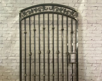 Concord Select Antique Style For Fencing Entrance - Custom Many Sizes - 60"t x 48"w Gateway -  Wrought Iron Grape & Ivy Entry Gate