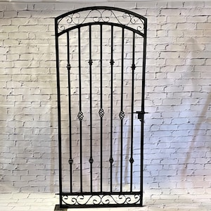 Antique Style Custom 72&quot;t x 36&quot;w Donovan Wrought Iron Gate - Metal Entrance for Fencing - Yard Security - Customize to Fit