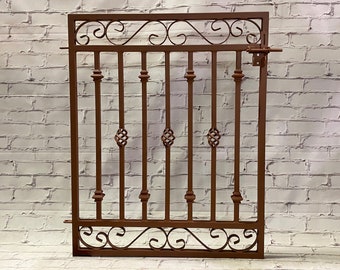 Steel Entrance Gate - Antique Style Custom Rectangle 42" tall x 36" wide Donovan Wrought Iron Gateway - Metal Garden Entry - Yard or Fence