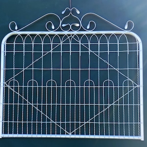 3&#39;t x 4&#39;w Galvanized Loop Woven Wire Old Fashioned Yard Gate, Cemetery Fence Entry, Vintage Antique Looking, Garden Home Entrance Rabbit Pet