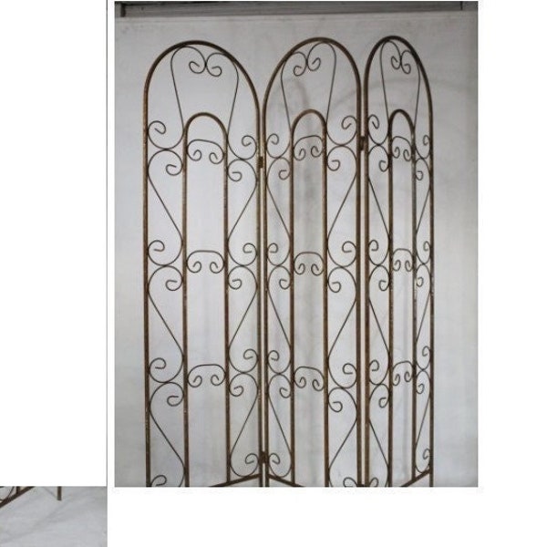 Wrought Iron Privacy Screen Etsy