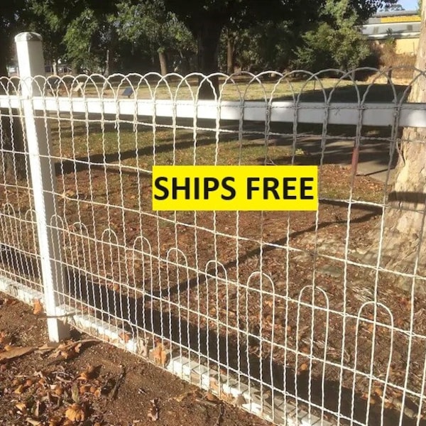100' x 42" Galvanized Metal Double Loop Woven Wire Enclosure, Old Fashioned Cottage Yard Fence, Perimeter Roll Rabbit Fencing, Cemetery