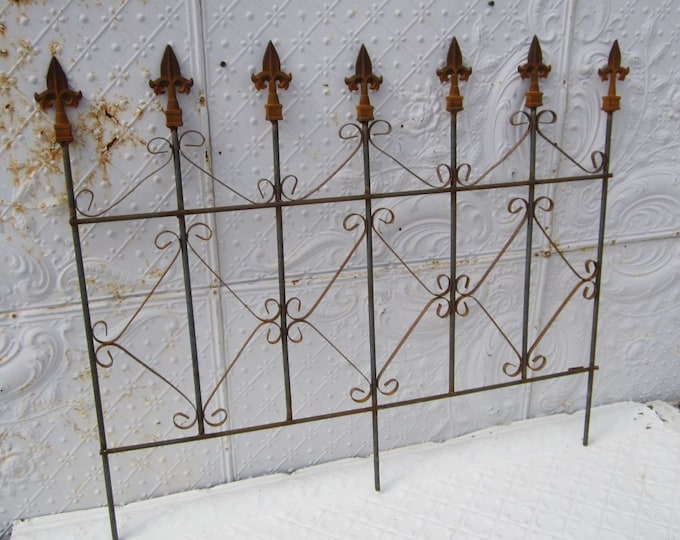 Arched Wrought Iron Fence Panels With SOLID PICKETS, Rings and 18 Tall Subpickets Etsy