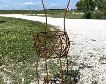 Support pour plante en osier fait main : support pour pot de fleur de vigne à 4 niveaux - France