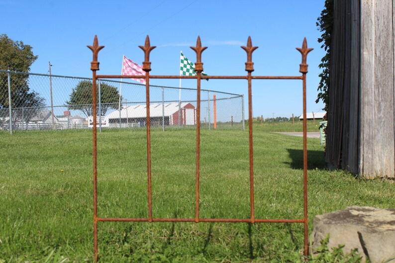 Metal Victorian Iron Fence Fencing Decorative Garden Etsy