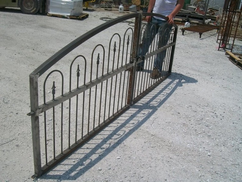 Wrought Iron Double Driveway Gate Made to Order to Fit Any | Etsy
