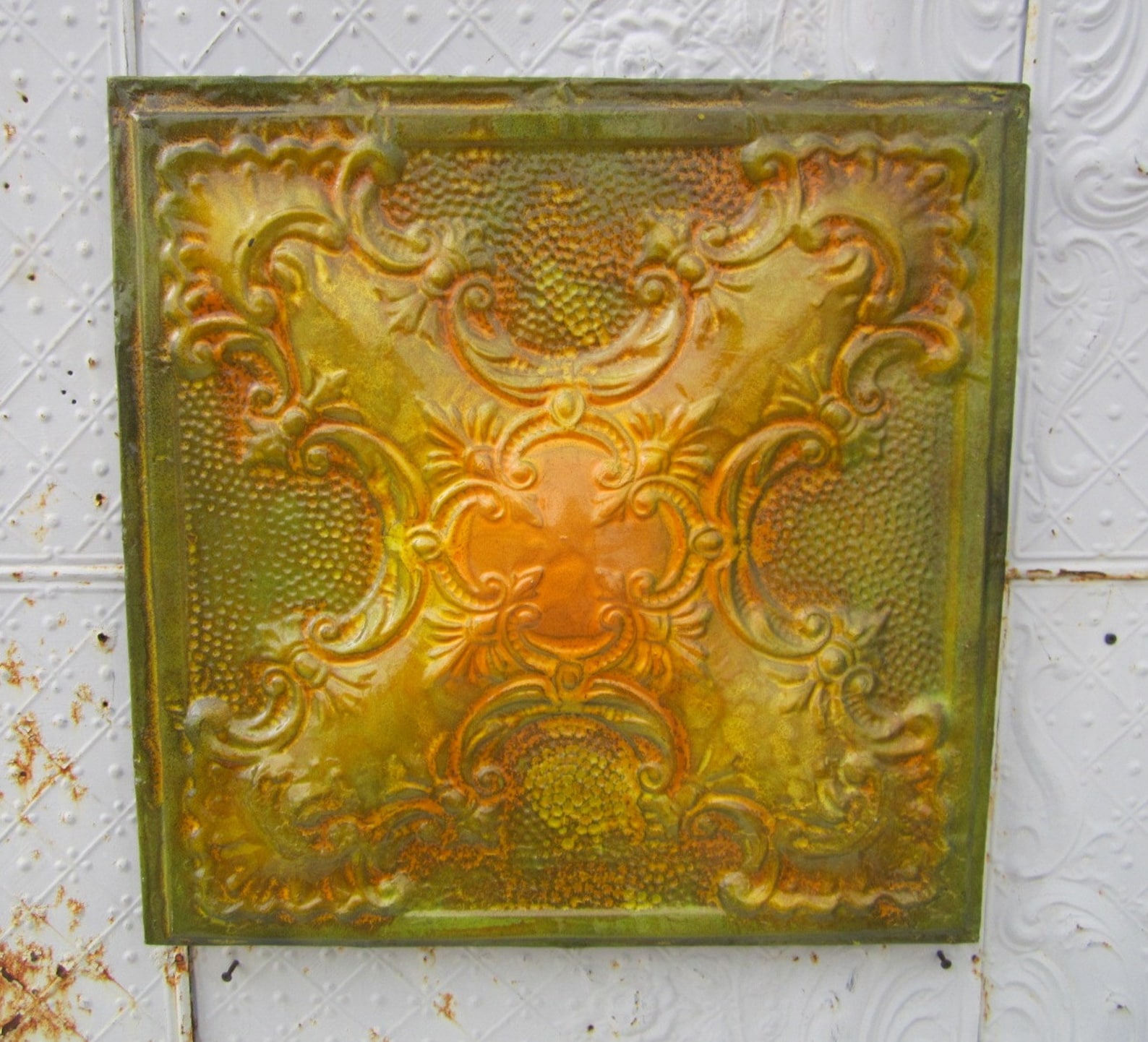 24 Wall Art Antique Ceiling Tiles & Vintage Relics in Etsy