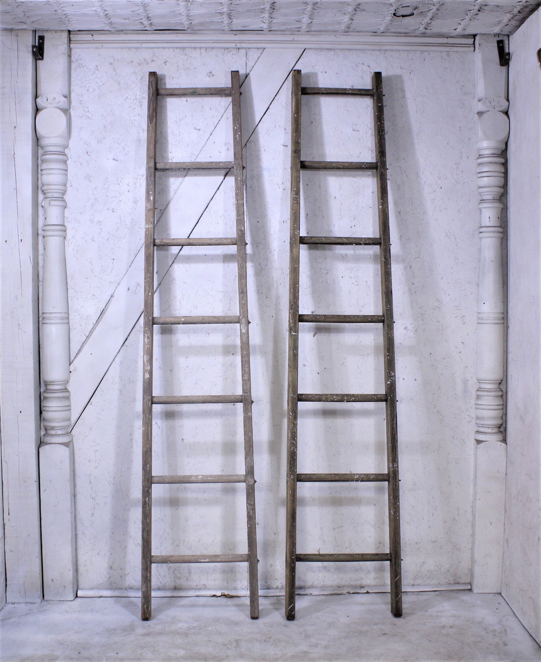 Descriptive Try basin primitive wooden ladders Proportional