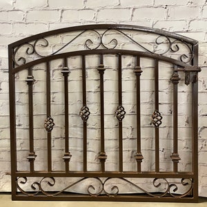 Custom Handmade 36"t x 42"w Donovan Gateway - Antique Style Entrance Gate -  Wrought Iron Entry For Yard - Ornamental Landscape Design