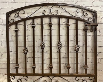 Custom Handmade 36"t x 42"w Donovan Gateway - Antique Style Entrance Gate -  Wrought Iron Entry For Yard - Ornamental Landscape Design