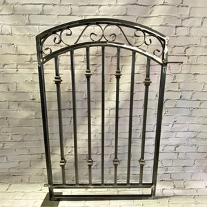 Custom Handmade 48"t x 36"w Delaware Gateway - Antique Style Entrance Gate -  Wrought Iron Entry For Yard - Ornamental Landscape Design